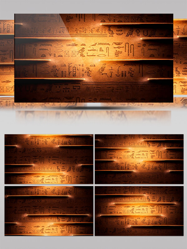 温暖神秘的埃及风格的墙壁
