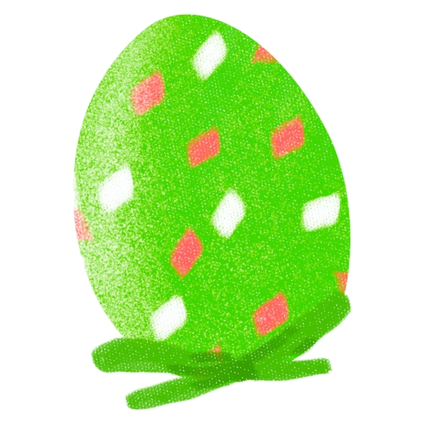 可爱绿色节日彩蛋免抠元素