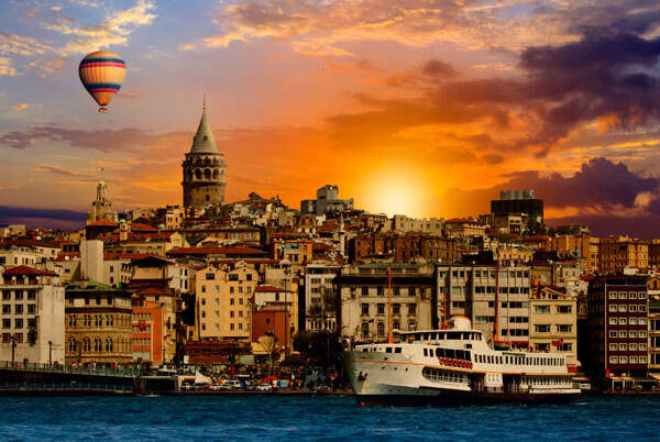 伊斯坦布尔黄昏美景