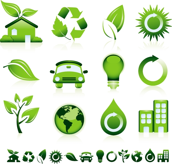 绿色节能环保主题图标