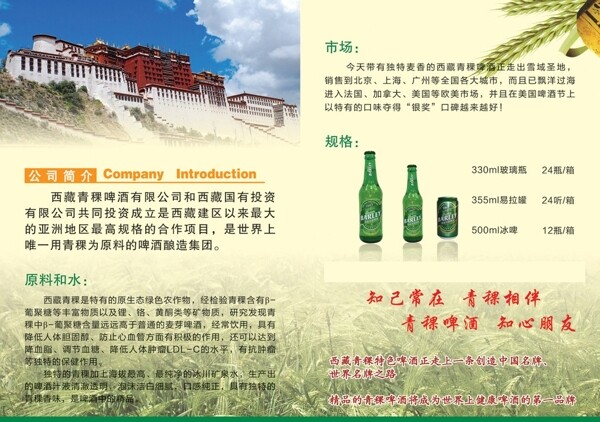 青稞酒宣传单设计图片
