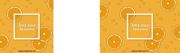 手绘风格的橙汁背景