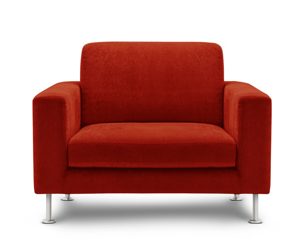 红色单座沙发