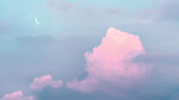 粉红色的云朵摄影