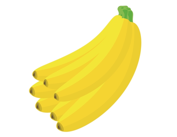 矢量黄色香蕉元素
