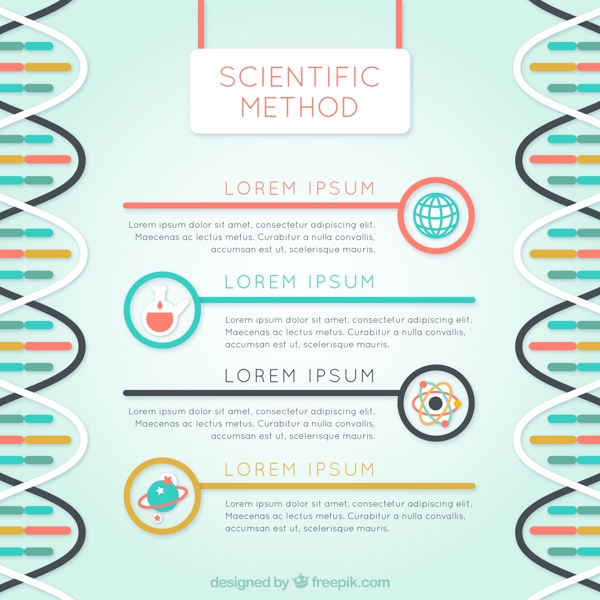 创意DNA科学信息图矢量素材.