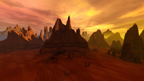 黄昏戈壁沙漠风景图片