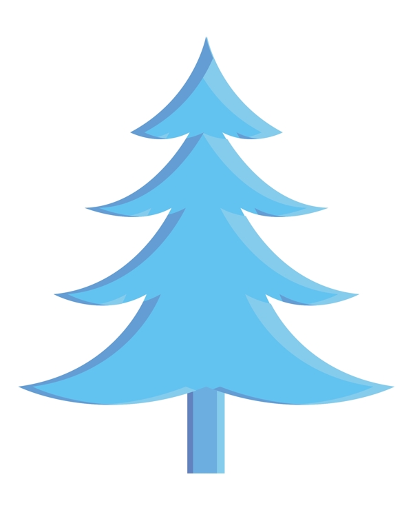 蓝色圣诞树的形状