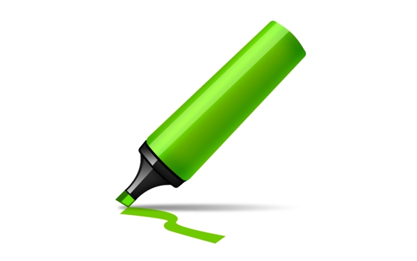 绿色彩色画笔图标icon设计
