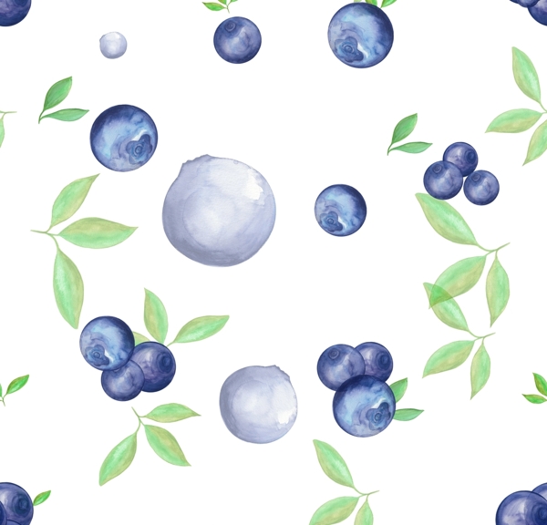 蓝莓花纹