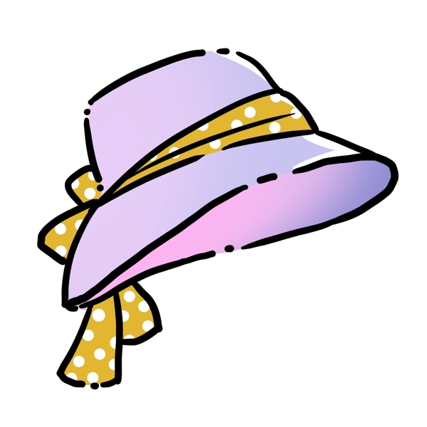 紫色草帽装饰
