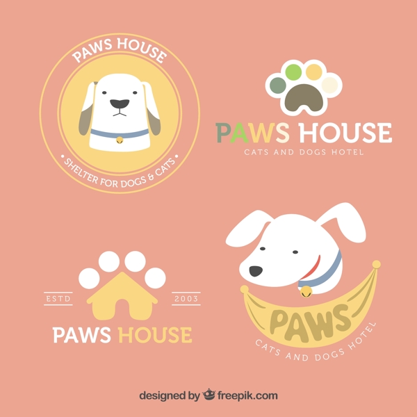 平面设计中的四种狗标识