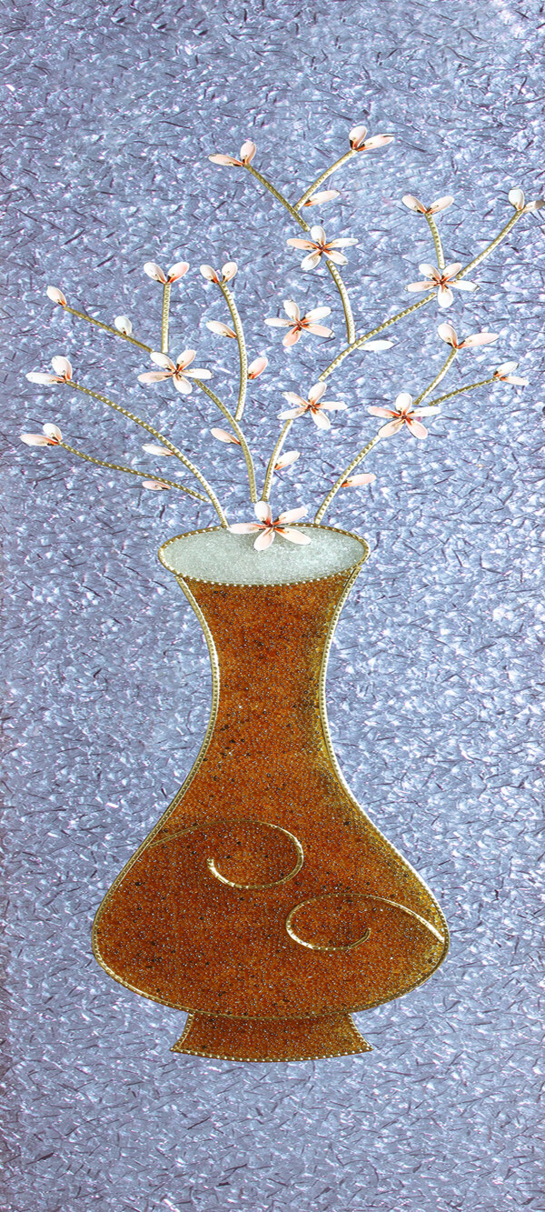 玄关冰晶花瓶背景墙