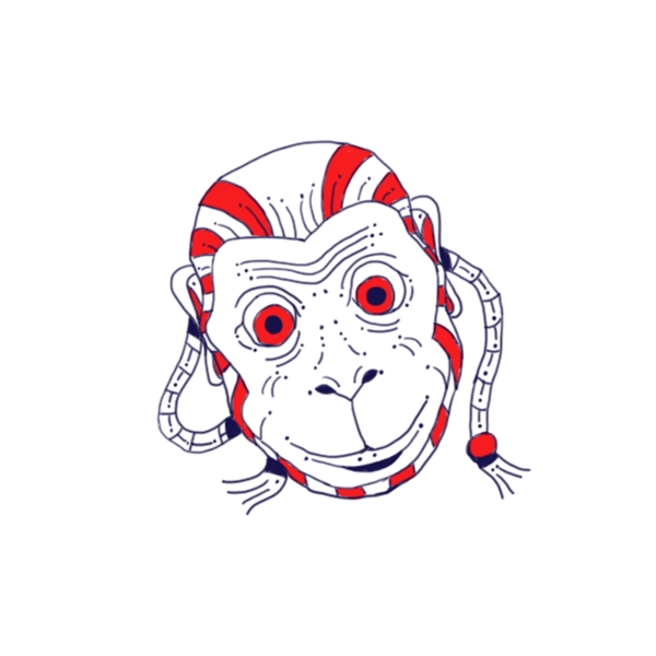 浮世绘风日本猿猴