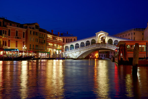 美丽威尼斯夜景图片