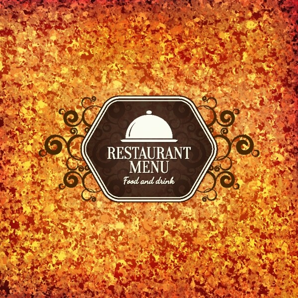 餐厅元素logo黄色