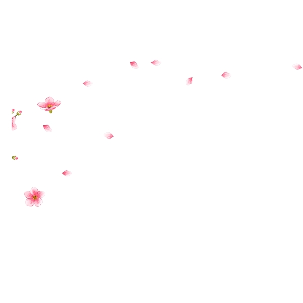 卡通粉色漂浮的鲜花下载