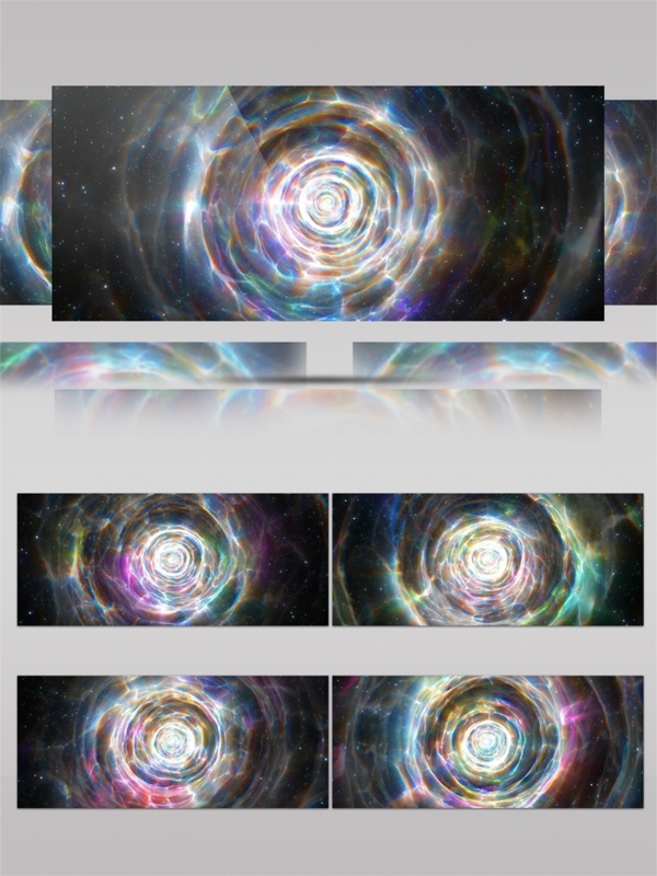 彩色星际隧道视频素材