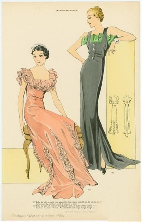2款时尚欧式长裙设计图
