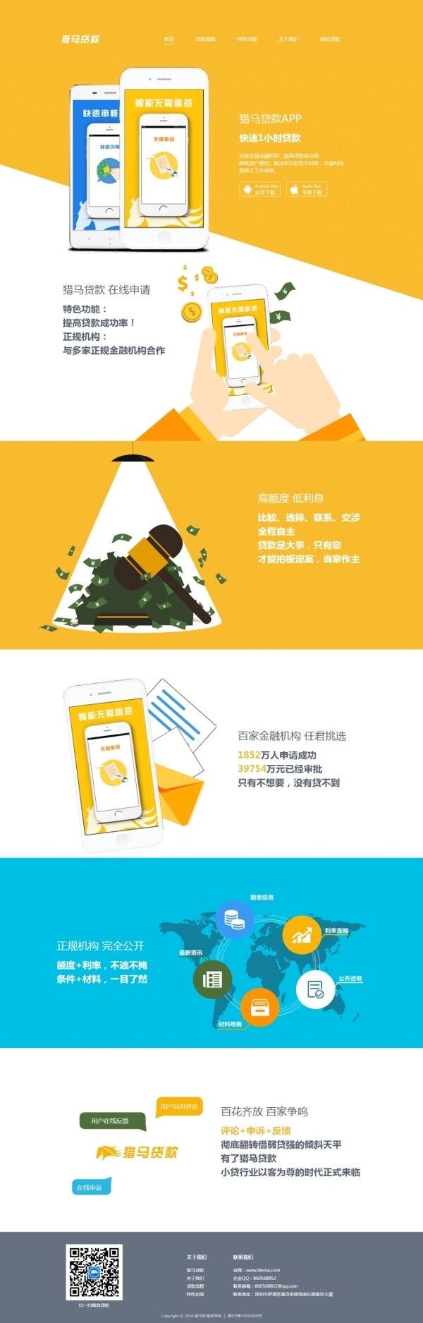 贷款APP下载专题页落地页网页源码