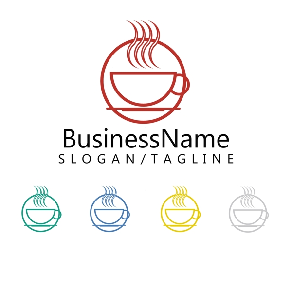 精美时尚咖啡店铺logo设计矢量源文件