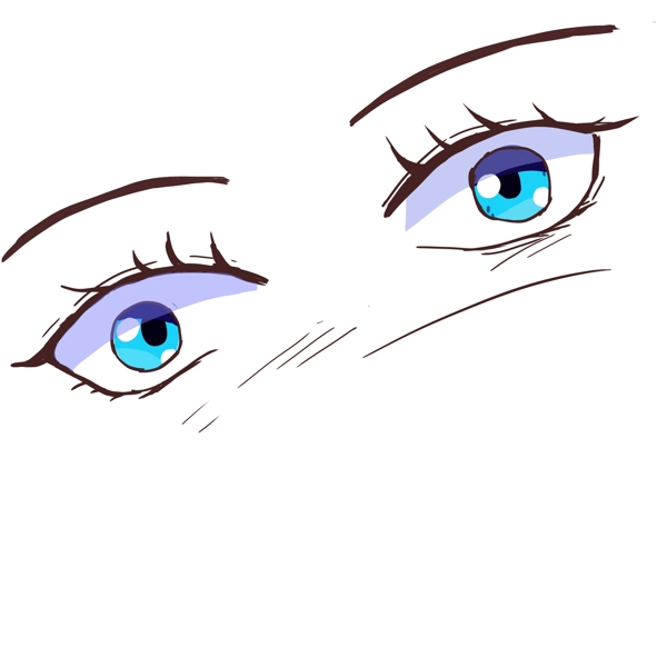 蓝色动漫版大眼睛