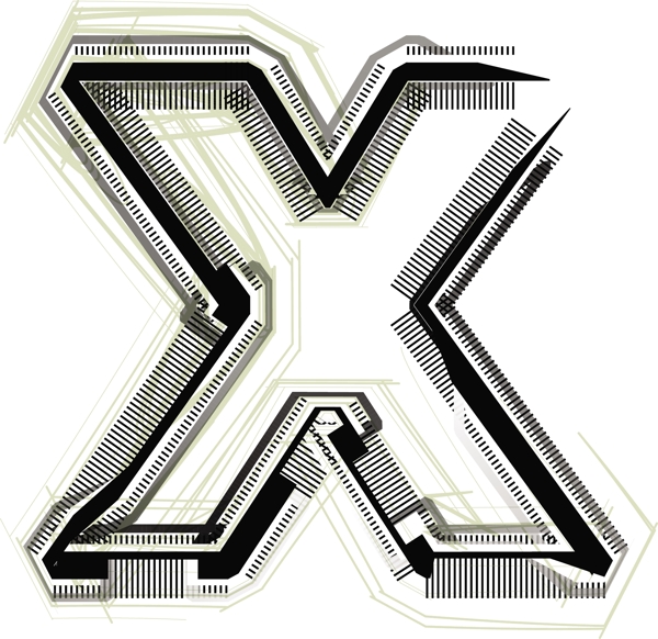 字体的字母X技术