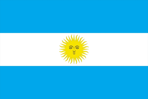 阿根廷国旗模板矢量图AI