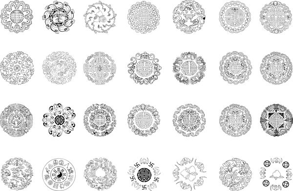 传统圆形纹样图片