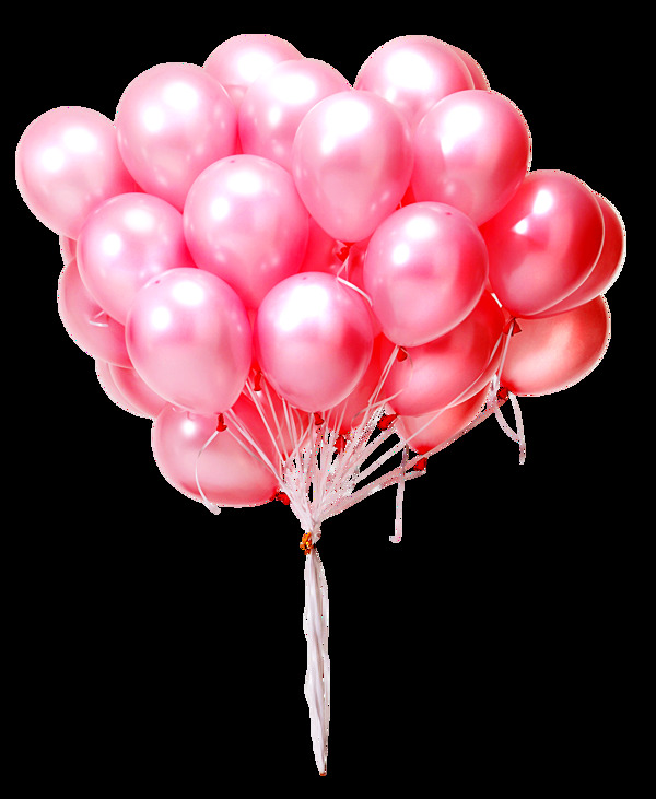 粉色气球png元素素材
