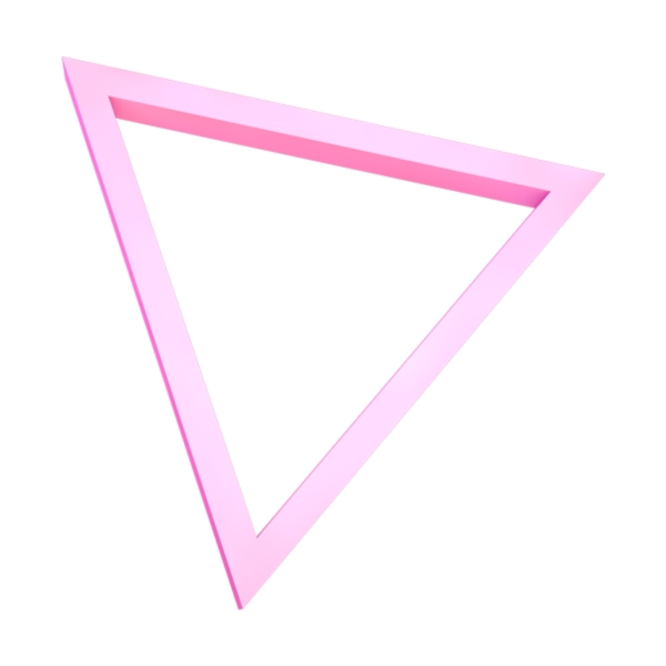 粉色三角形边框免抠图