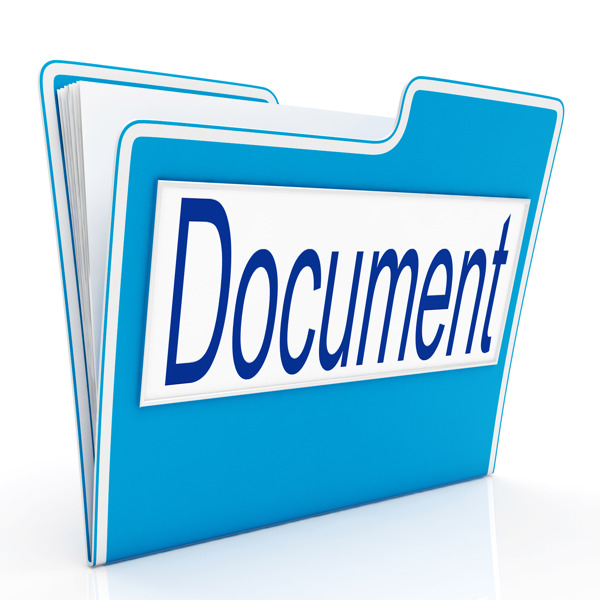 文档文件意味着组织和文书工作
