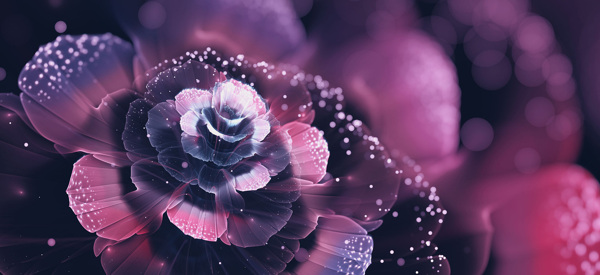 浪漫紫色花朵背景