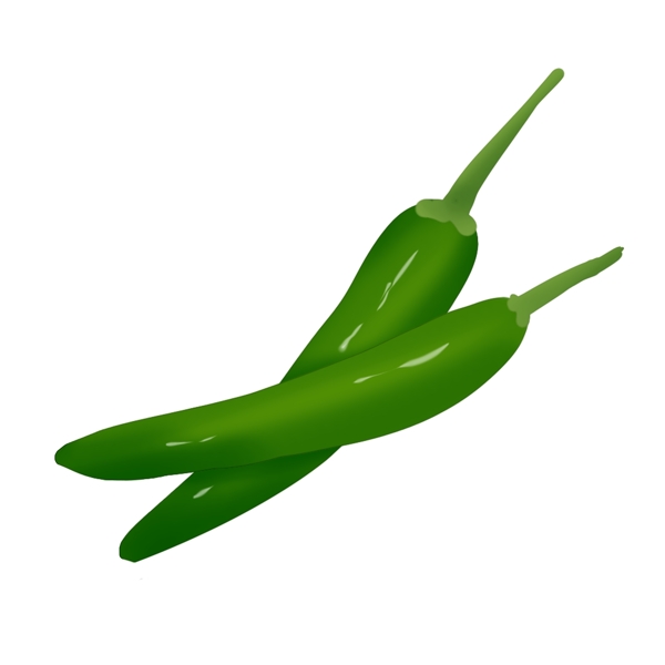 食材绿色辣椒插图