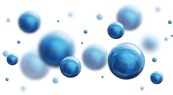 蓝色颗粒粒子圆球科技感设计元素