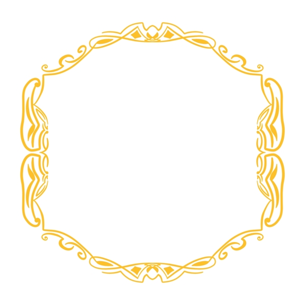 金色古典花纹边框