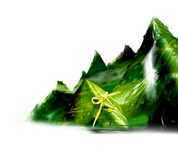 绿色粽子山脉端午节