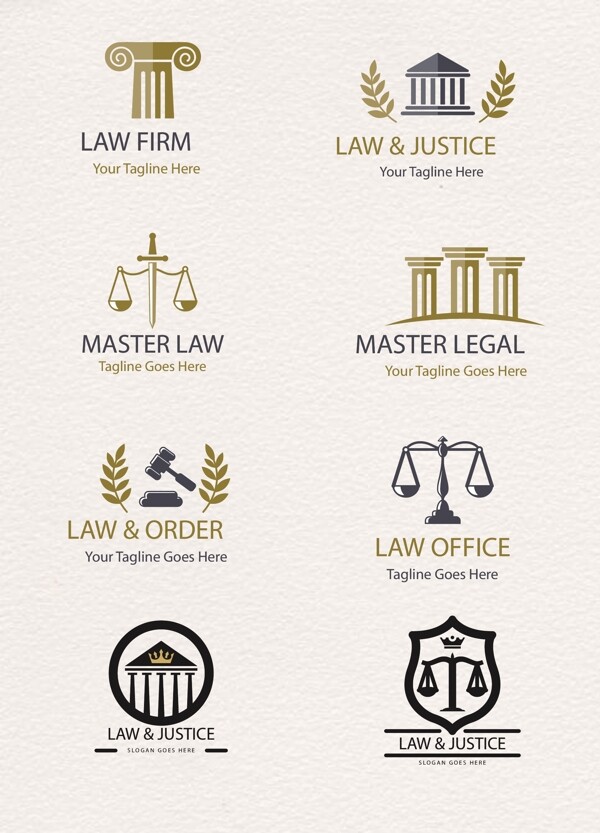 艺术字图标法律主题图案