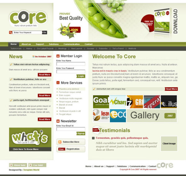 绿色食品网页psd模板