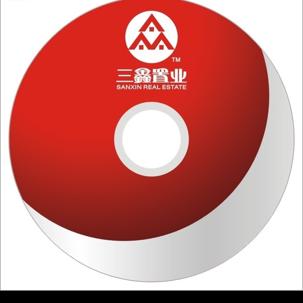 三鑫置业光盘设计图片