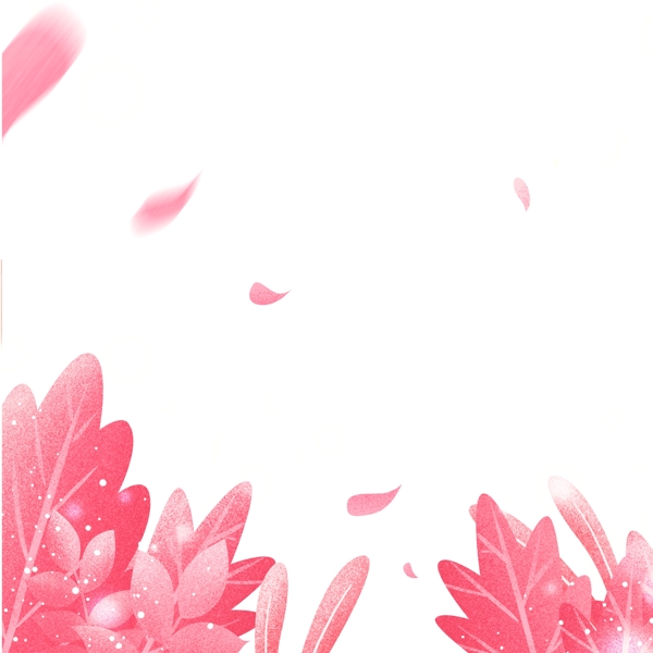 粉色浪漫植物装饰