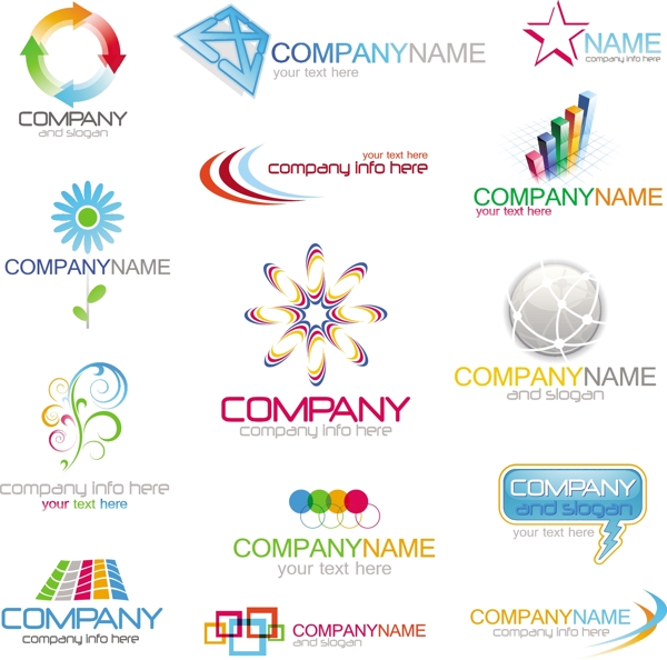 公司企业标志矢量图