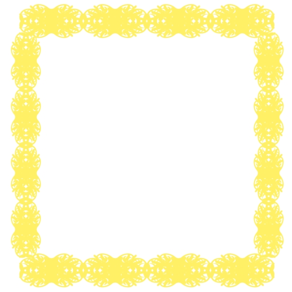 黄色边框卡通装饰