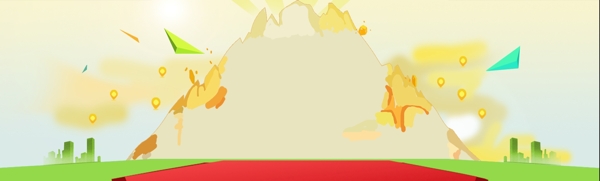 火山背景淘宝海报