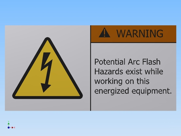 警告标签2x4潜在的电弧闪光聚