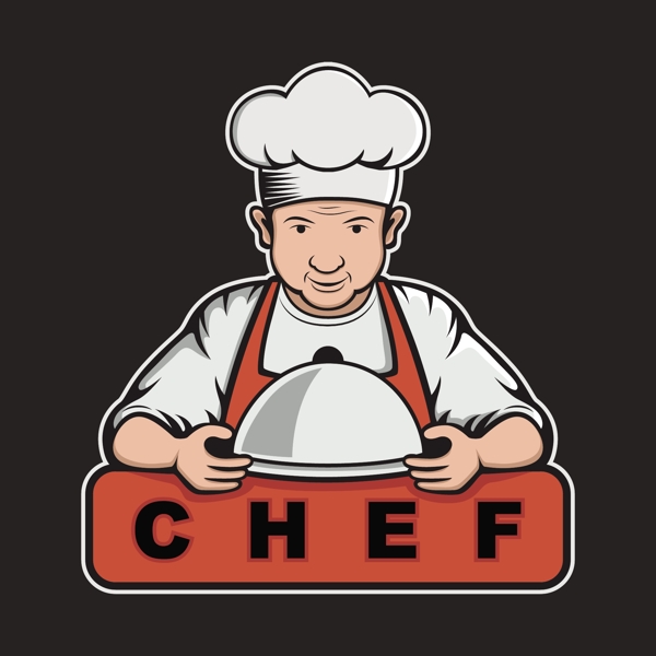 厨师标志模板设计