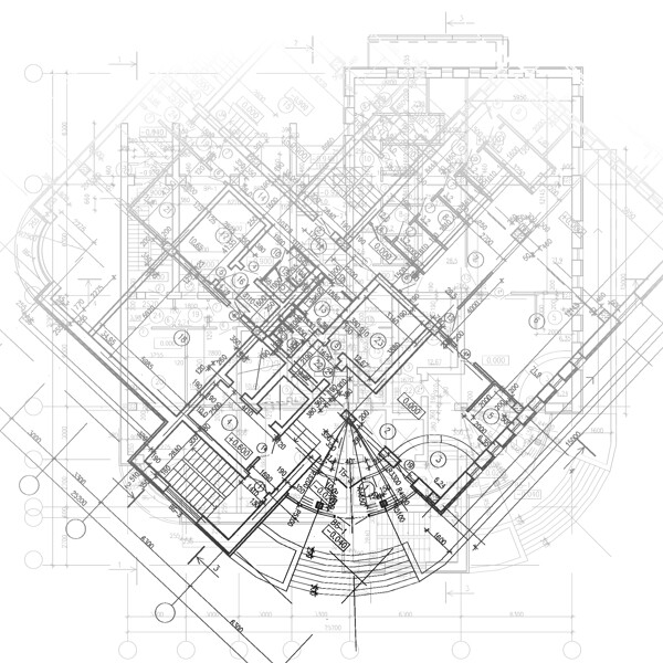 创意的建筑蓝图的背景矢量图片