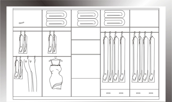 衣柜立面图图片