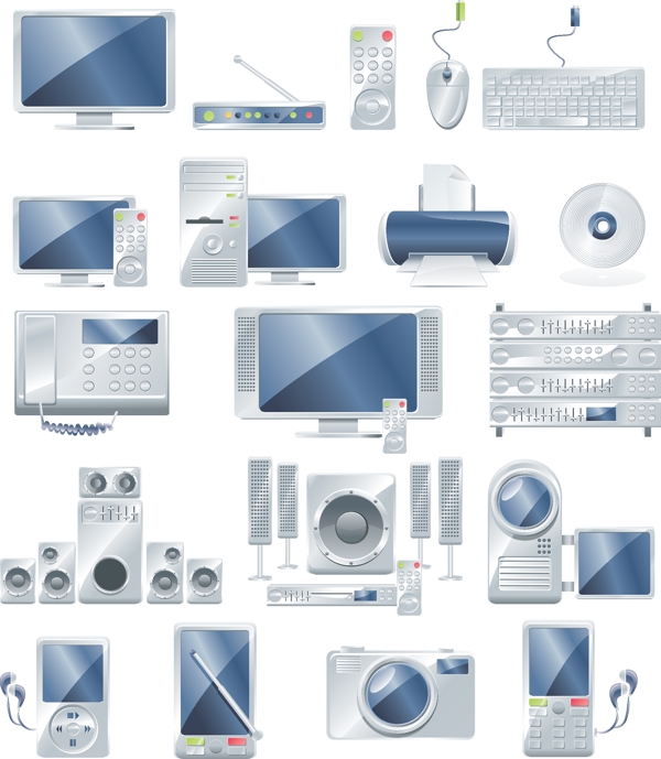 家用电器数码产品设计矢量图
