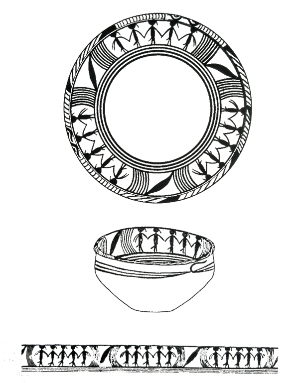 舞蹈纹彩陶盆